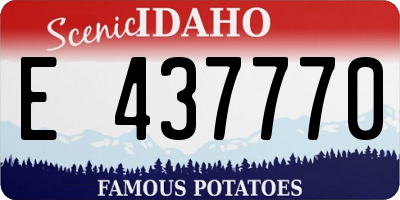 ID license plate E437770