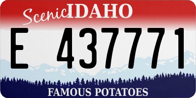 ID license plate E437771