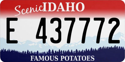 ID license plate E437772