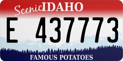 ID license plate E437773