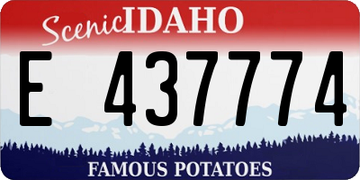 ID license plate E437774