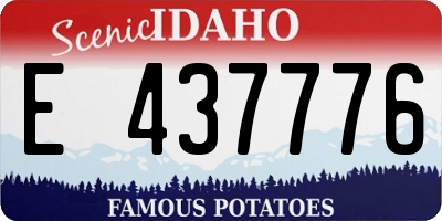 ID license plate E437776