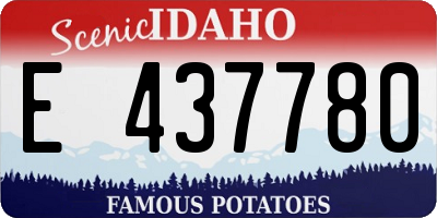 ID license plate E437780