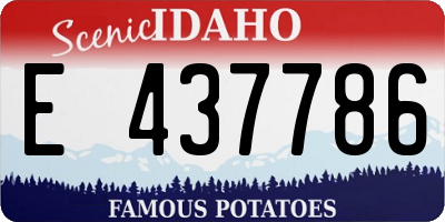 ID license plate E437786