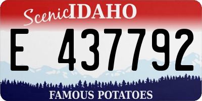ID license plate E437792
