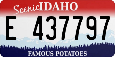ID license plate E437797