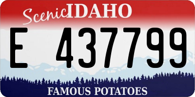 ID license plate E437799