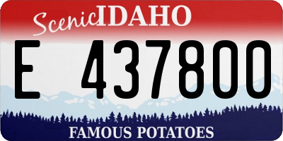 ID license plate E437800