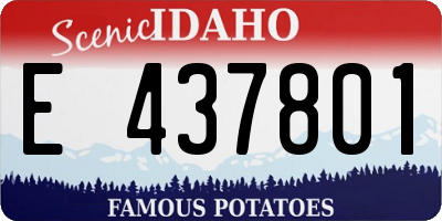 ID license plate E437801