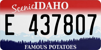 ID license plate E437807