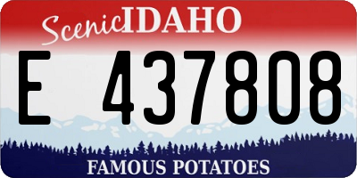 ID license plate E437808