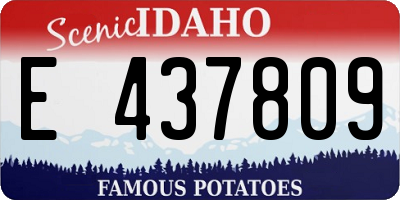 ID license plate E437809