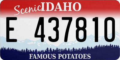 ID license plate E437810
