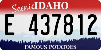ID license plate E437812