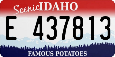 ID license plate E437813