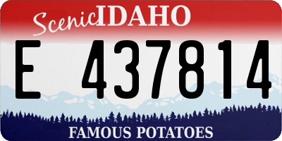 ID license plate E437814