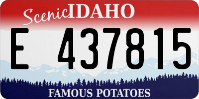ID license plate E437815