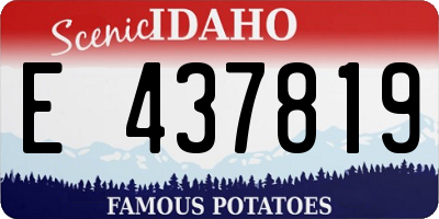 ID license plate E437819