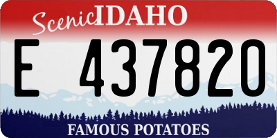 ID license plate E437820