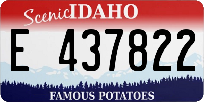 ID license plate E437822