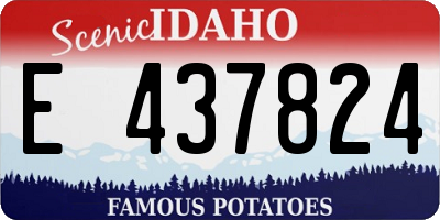 ID license plate E437824