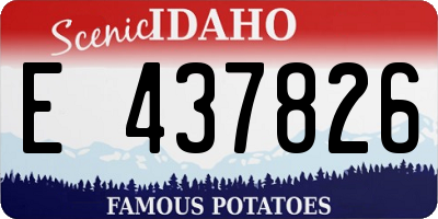 ID license plate E437826