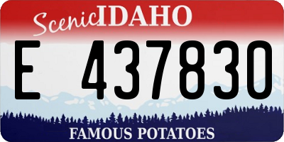 ID license plate E437830