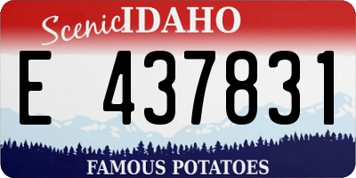 ID license plate E437831