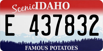 ID license plate E437832