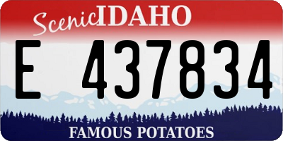ID license plate E437834