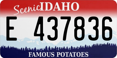 ID license plate E437836