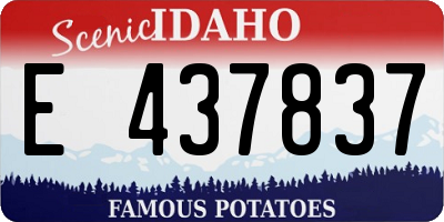 ID license plate E437837