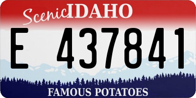 ID license plate E437841