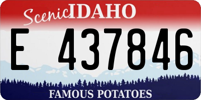 ID license plate E437846