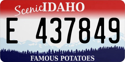 ID license plate E437849