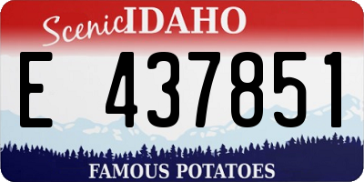 ID license plate E437851