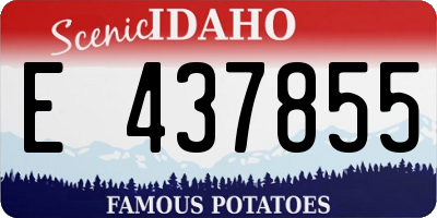 ID license plate E437855