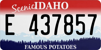 ID license plate E437857