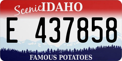 ID license plate E437858