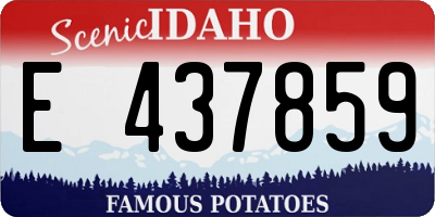 ID license plate E437859