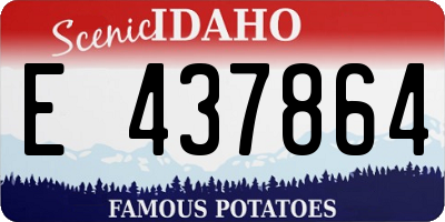 ID license plate E437864