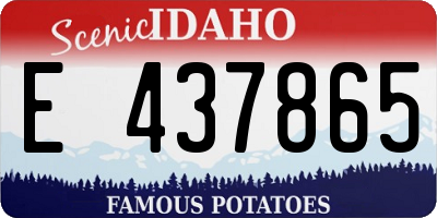 ID license plate E437865