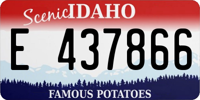 ID license plate E437866