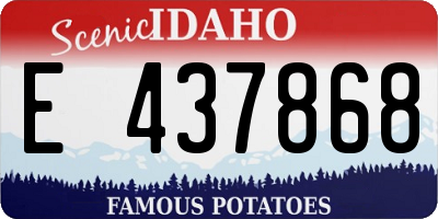 ID license plate E437868