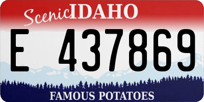 ID license plate E437869