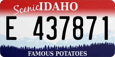 ID license plate E437871
