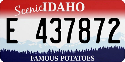 ID license plate E437872