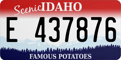 ID license plate E437876