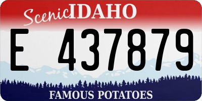 ID license plate E437879
