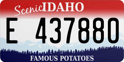 ID license plate E437880